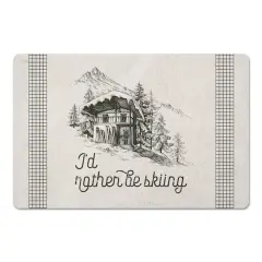 Rather Be Skiing Cabin 27x18 Floor Mat