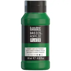 Liquitex&reg; BASICS&reg; Acrylic Fluid, 4oz. Hooker's Green Hue Permanent