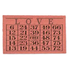 Valentine Bingo 30" x 18" Door Mat
