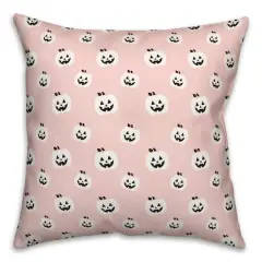 Pink Pumpkins Galore Throw Pillow