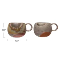 Hello Honey&reg; Multicolor Reactive Glazed Stoneware Mug Set