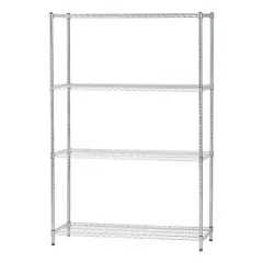 Iris&reg; 71" Silver 4-Tier Wire Rack Shelf
