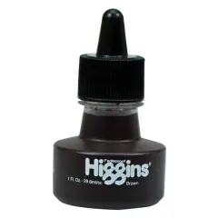 Higgins&reg; Pigmented Waterproof Drawing Ink, 1oz. Brown