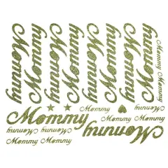 JAM Paper Mommy Gold Script Floral Adhesive