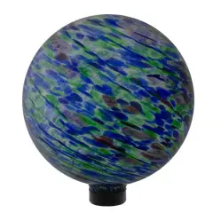 10" Green & Blue Swirl Designed Garden Gazing Ball