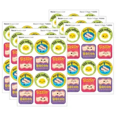 TREND Enterprises&reg; Bacon 'n Eggs, Bacon Scent Scratch 'n Sniff Stinky Stickers&reg;, 48 Per Pack, 6 Packs