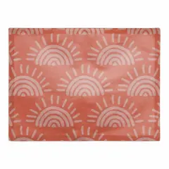 Sun Pattern Cotton Twill Placemat Pink