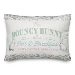 The Bouncy Bunny Bed & Breakfast Throw Pillow