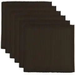DII&reg; Ribbed Cotton Placemats, 6ct. Dark Brown