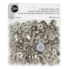 Dritz&reg; Silver Heavy Duty Snaps & Tools, 5/8"