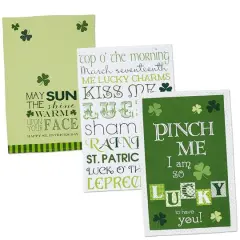 DII&reg; Green & White St. Patrick's Day Printed Dishtowels, 3ct.