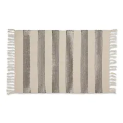 DII&reg; Gray Ticking Stripe Hand-Loomed Rug, 2ft. x 3ft.