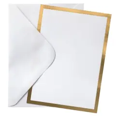 Gold Foil Flat Cards & Envelopes by Recollections&trade;, 5" x 7"