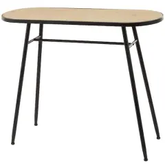 30" Brown Metal Industrial Console Table