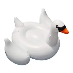 Swimline 75" Inflatable White Swan Pool Float
