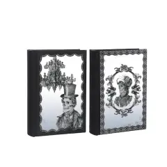 Assorted 8" Mirror Skeleton Tabletop Faux Glass Book, 1pc. by Ashland&reg;