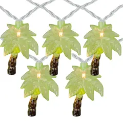 10ct. Green Tropical Palm Tree Patio String Lights