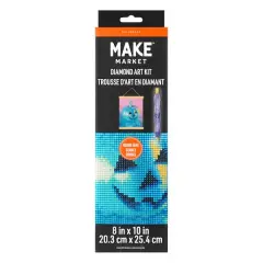 8" x 10" Neon Pumpkin Diamond Art Kit with Magnetic Frame by Make Market&reg;