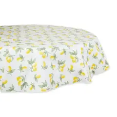 Summer Lemons Vinyl Tablecloth 70" Round