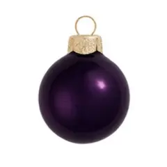 Whitehurst 4ct. 4.75" Glossy Glass Ball Ornaments Purple Shiny