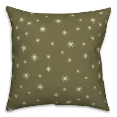 Green Twinkle Throw Pillow