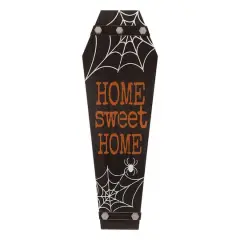 Glitzhome&reg; 3.5ft. Halloween Wooden Coffin Porch Leaning D&eacute;cor