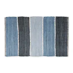 DII&reg; Color Block Cotton Chindi Rug, 2ft. x 3ft. Denim