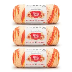 3 Pack Red Heart&reg; All In One Flower Power&trade; Yarn Rosy Disposition
