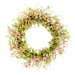28'' Multicolored Poppy Floral Spring Wreath