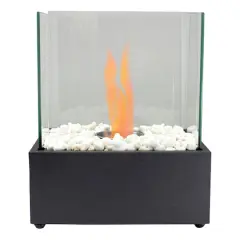 11.5" Bio Ethanol Ventless Portable Tabletop Fireplace with Flame Guard
