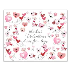 The Best Valentine's Have 4 Legs Canvas Wall Art