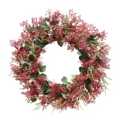 24" Artificial Gypsophila Floral Spring Wreath
