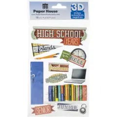 Paper House&reg; High School 3D Stickers