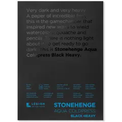 Legion Stonehenge Aqua Coldpress Black Heavy Watercolor Block, 5" x 7"