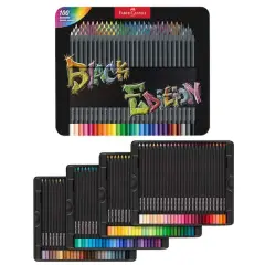 Faber-Castell&reg; 100 Color Black Edition Colored Pencil Tin Set