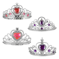 Toy Time Silver Princess Crowns & Tiaras, 4ct.