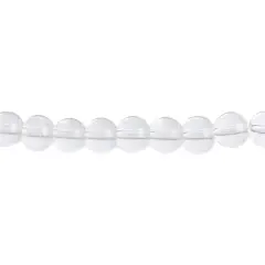 John Bead Earth's Jewels Natural Stone Round Beads, 8mm Crystal Quartz