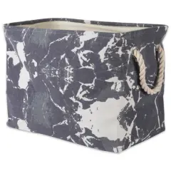 DII&reg; Medium Rectangle Marble Black Polyester Bin