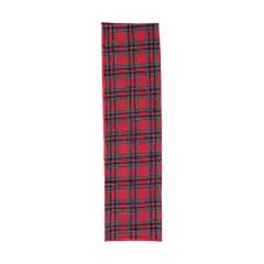 Hello Honey&reg; 108" Red & Green Plaid Brushed Cotton Flannel Quilted Table Runner