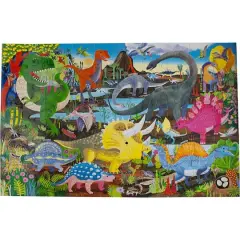 eeBoo Land of Dinosaurs 100 Piece Puzzle