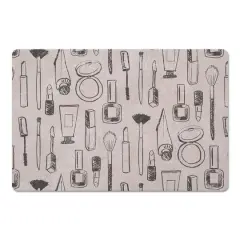 Makeup Icons Floor Mat Cream