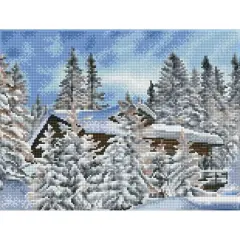 Diamond Dotz&reg; Intermediate Alpine Retreat Pre-Framed Diamond Painting Kit