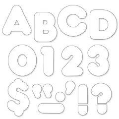 4" Casual Uppercase Ready Letters&reg; Snow White