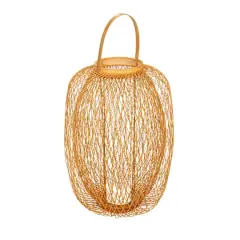 Hello Honey&reg; 20" Decorative Bamboo Hand-Woven Lantern Candle Holder