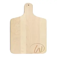 Circle Monogram Maple Paddle Cutting Board W