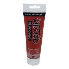 Daler-Rowney&reg; Graduate Acrylic Paint, 120mL 201 Burnt Sienna