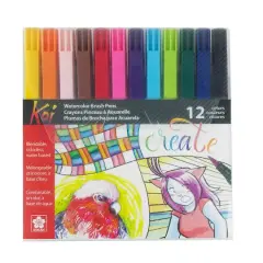 Sakura&reg; Koi Watercolor Brush Pen 12 Color Set