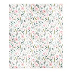 Pastel Floral Pattern Fleece Blanket