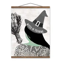 Snakeskin Witch Teak Hanging Canvas Wall Art