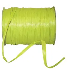 JAM Paper 1/4" Matte Raffia Ribbon, 100yd. Chartreuse